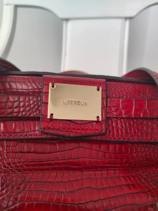 Bolso Uterqüe 100% Piel Rojo