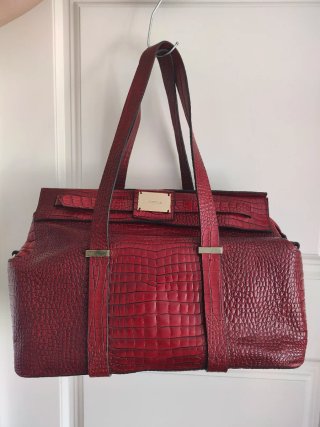 Bolso Uterqüe 100% Piel Rojo