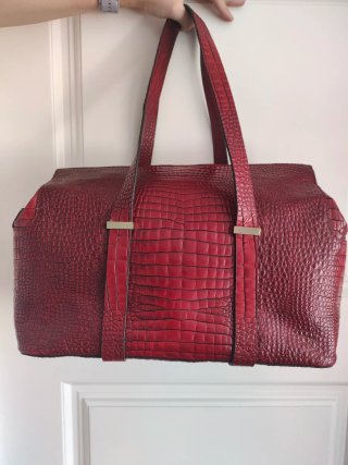 Bolso Uterqüe 100% Piel Rojo