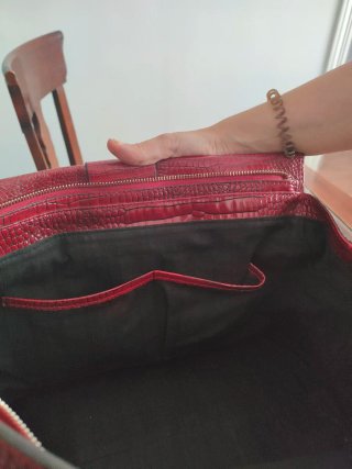 Bolso Uterqüe 100% Piel Rojo