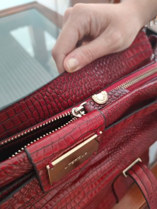 Bolso Uterqüe 100% Piel Rojo