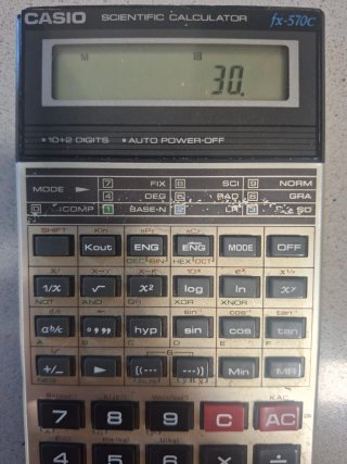 Calculadora Científica Vintage Casio fx-570C
