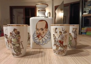 Set Bottiglia Whisky + 6 Bicchieri Antichi