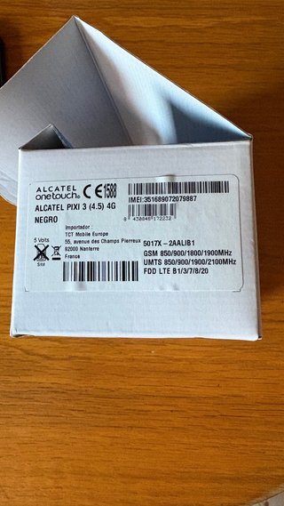 Móvil Alcatel Onetouch PIXI 3 Negro