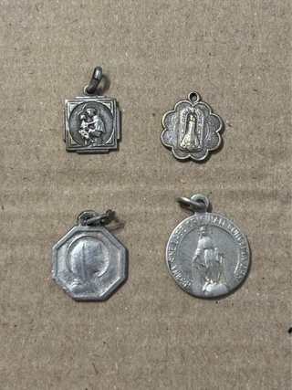 Lote 4 medallas antiguas plata