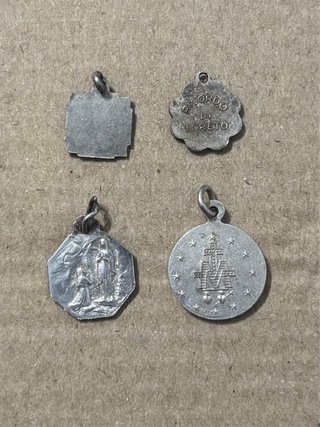 Lote 4 medallas antiguas plata