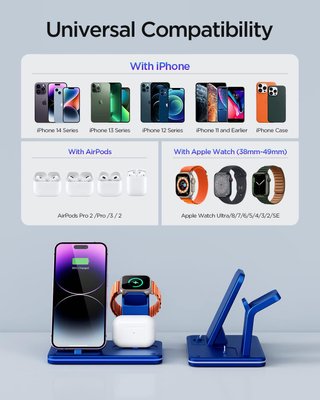CARGADOR INALÁMBRICO 3 EN 1 IPHONE WATCH AIRPODS