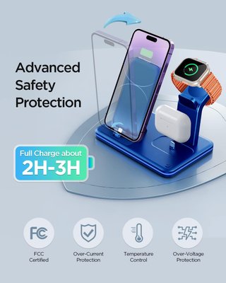 CARGADOR INALÁMBRICO 3 EN 1 IPHONE WATCH AIRPODS