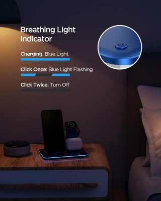 CARGADOR INALÁMBRICO 3 EN 1 IPHONE WATCH AIRPODS