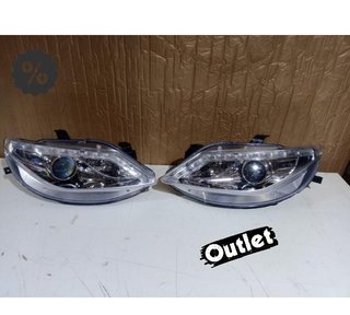 NM FAROS PARA SEAT IBIZA 6J 08-12 LUZ DIURNA FONDO CROMO R14