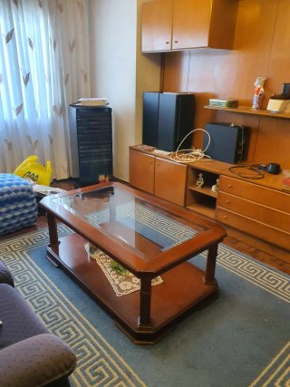 Mesa de centro madera y cristal