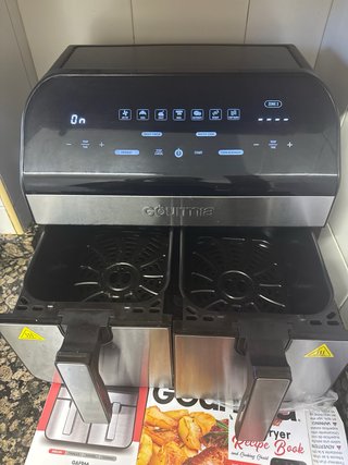 Gourmia Freidora Aire Doble Cesta Digital