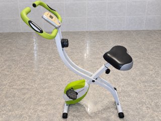 Bici Estática Plegable Verde y Negra