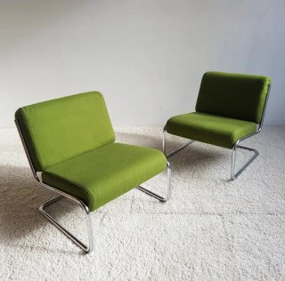 Butaca Cantilever Space Age Verde | Vintage 70s