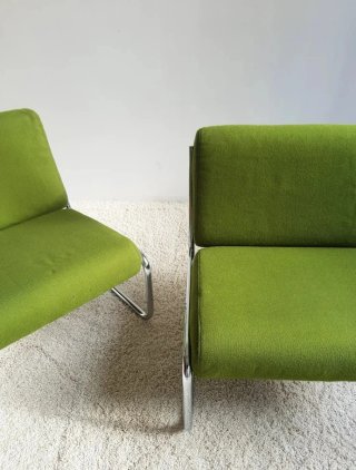 Butaca Cantilever Space Age Verde | Vintage 70s