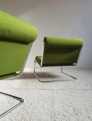 Butaca Cantilever Space Age Verde | Vintage 70s