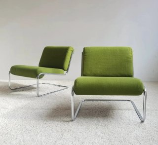 Butaca Cantilever Space Age Verde | Vintage 70s