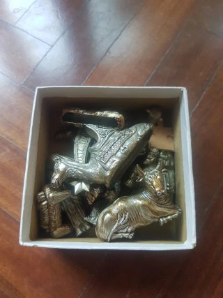 Figuras Belén Metal Reyes Magos y animales