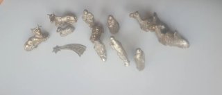 Figuras Belén Metal Reyes Magos y animales