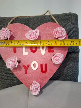 Cartel Corazón I LOVE YOU Hecho a Mano