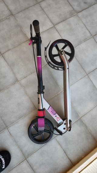 Patinete Oxelo MID 9 plata/rosa poco uso