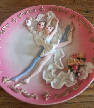 Prato Decorativo Bailado Bailarinos 15cm aprox