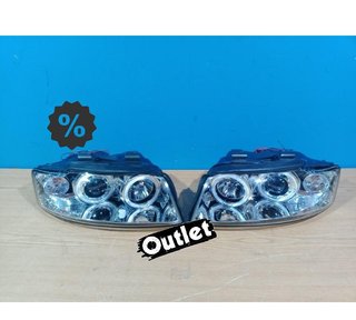 NM FAROS AUDI A4 B6 00-04 OJOS ANGEL CCFL FONDO CROMO R14536