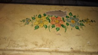 Consola Antigua Madera Tallada Policromada