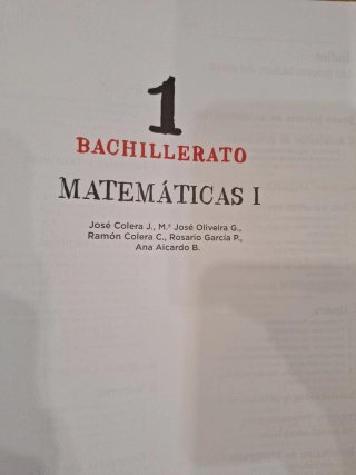 Matemáticas I 1 Bachillerato