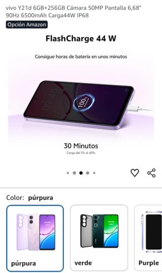 vivo Y21d 6GB/256GB Púrpura