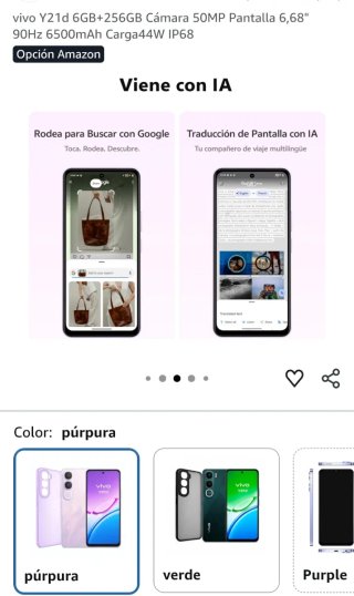 vivo Y21d 6GB/256GB Púrpura
