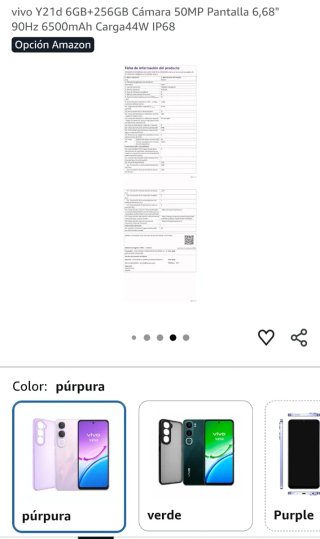 vivo Y21d 6GB/256GB Púrpura