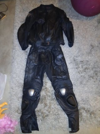 Mono de cuero para moto 2 piezas