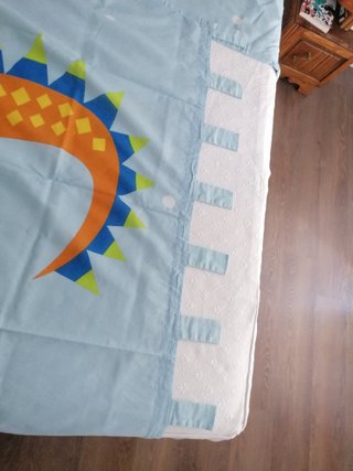 Cortinas Infantiles Dragón Azul y Naranja
