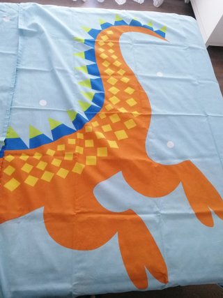 Cortinas Infantiles Dragón Azul y Naranja