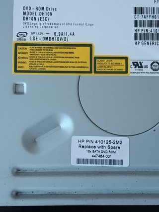 LECTORA Y GRABADORA HP SATA CD/DVD