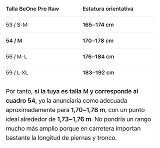 Bicicleta carretera carbono Beone Talla M 54