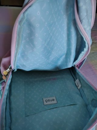 Mochila escolar unicornio y castillo