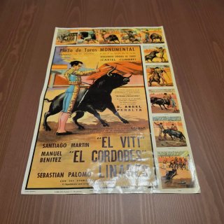 Antiguo Cartel Toros Monumental 15 Agosto