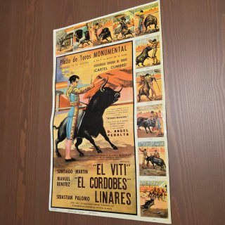 Antiguo Cartel Toros Monumental 15 Agosto