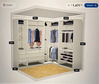 Vestidor: ArmarioPAX, Sofá-cama, Espejo, Alfombra