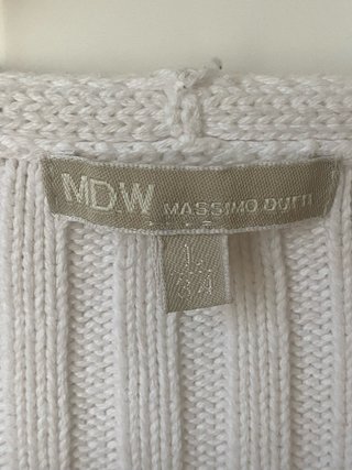 Jersey Massimo Dutti blanco canalé