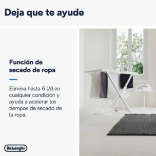 Deshumidificador De'Longhi Blanco y Negro