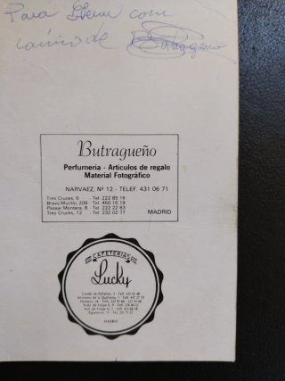 Postal Butragueño Firmada