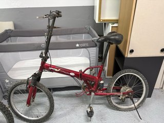 Bicicleta plegable roja