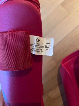 Espinilleras y Empeineras Adidas Rojas