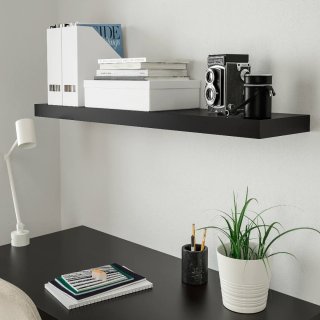 Baldas LACK 110x26 cm Negro