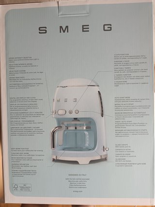 Cafetera Smeg Goteo 1.4L Crema