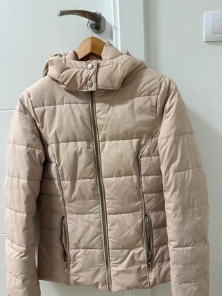 Plumas corto Naf Naf beige mujer