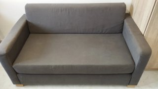 Sofá cama gris 2 plazas